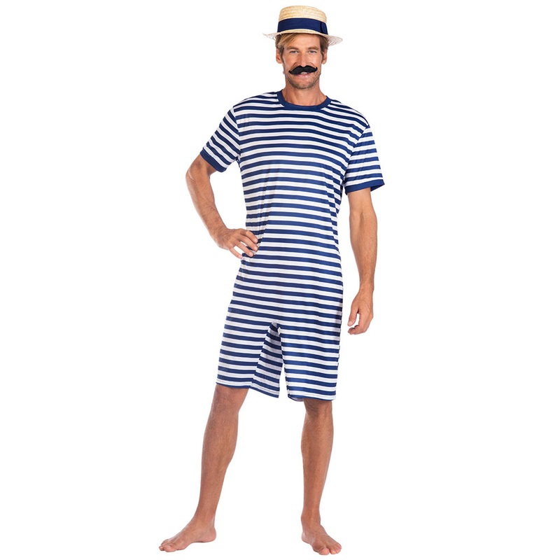 Nostalgic 1920s swimsuit for men M-L