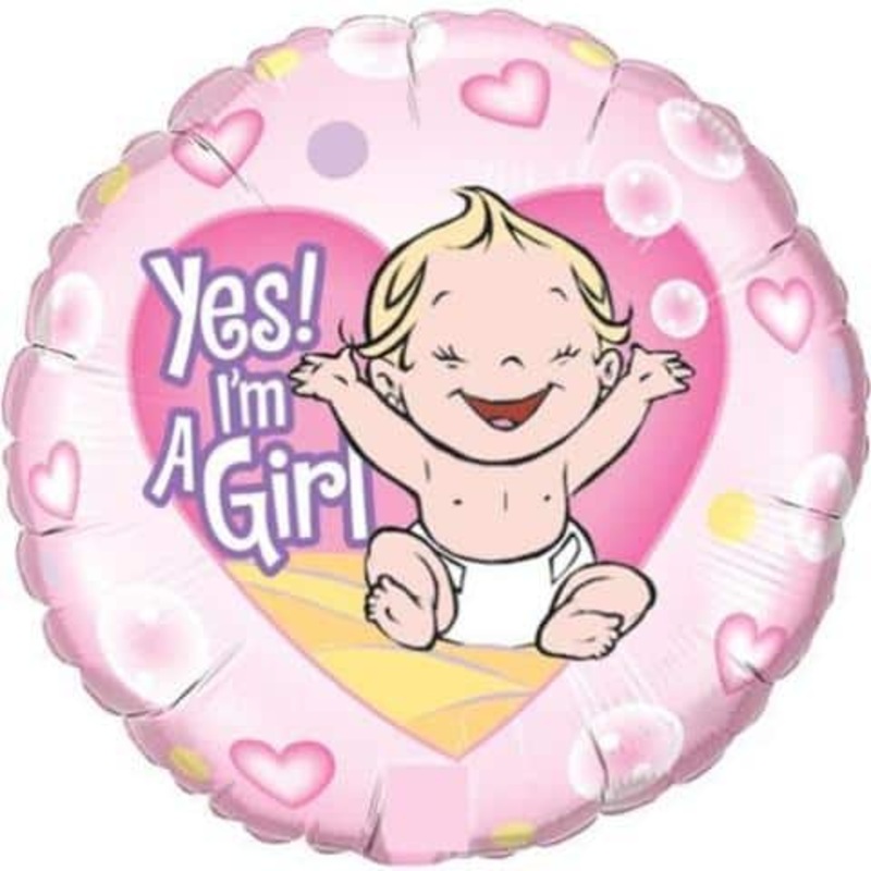 Yes I’m A Girl  Foil Balloon 18