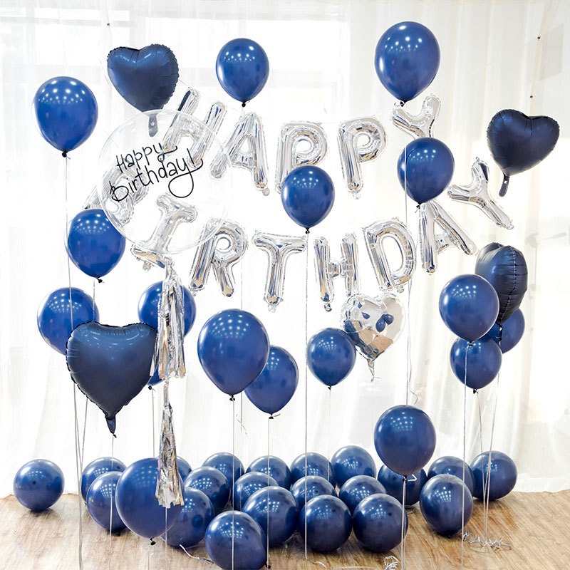 Blue Birthday Balloon Party Decorations Kit – 66 Pcs