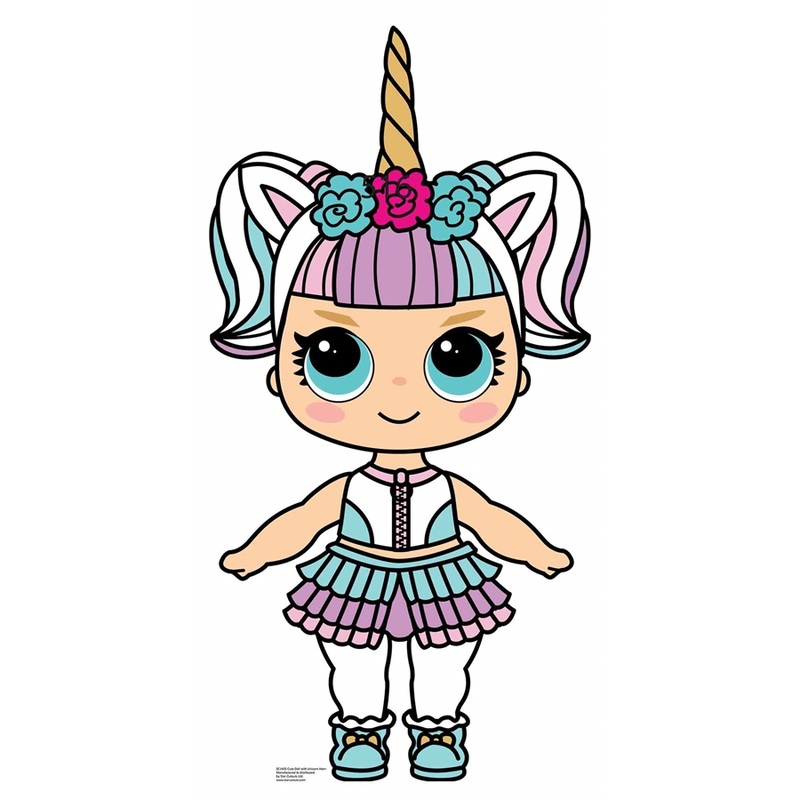 Unicorn dolls cardboard display 91cm