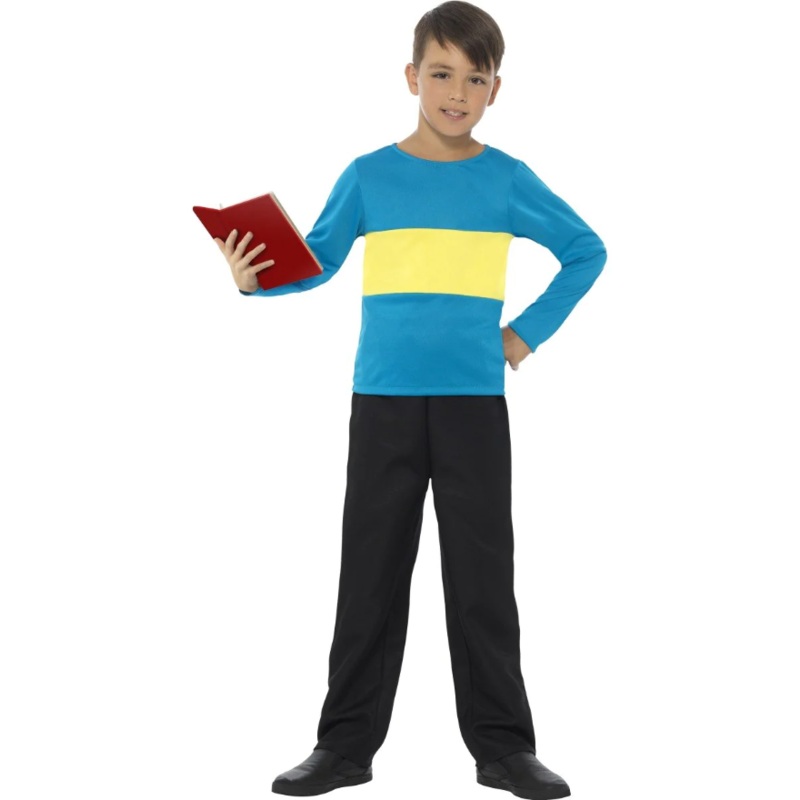 Blue Jumper With Yellow Stripe – Tween
