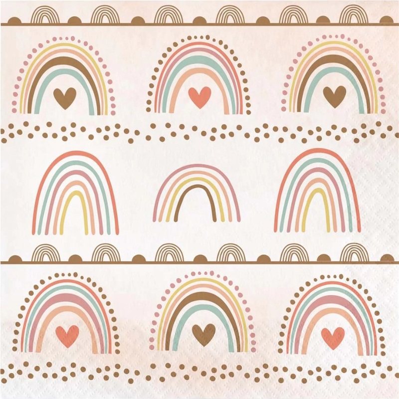 Boho rainbow napkins