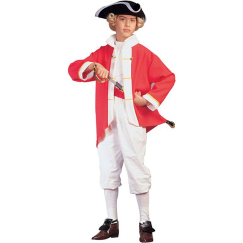 Colonial Captain Child Costume Red Small
