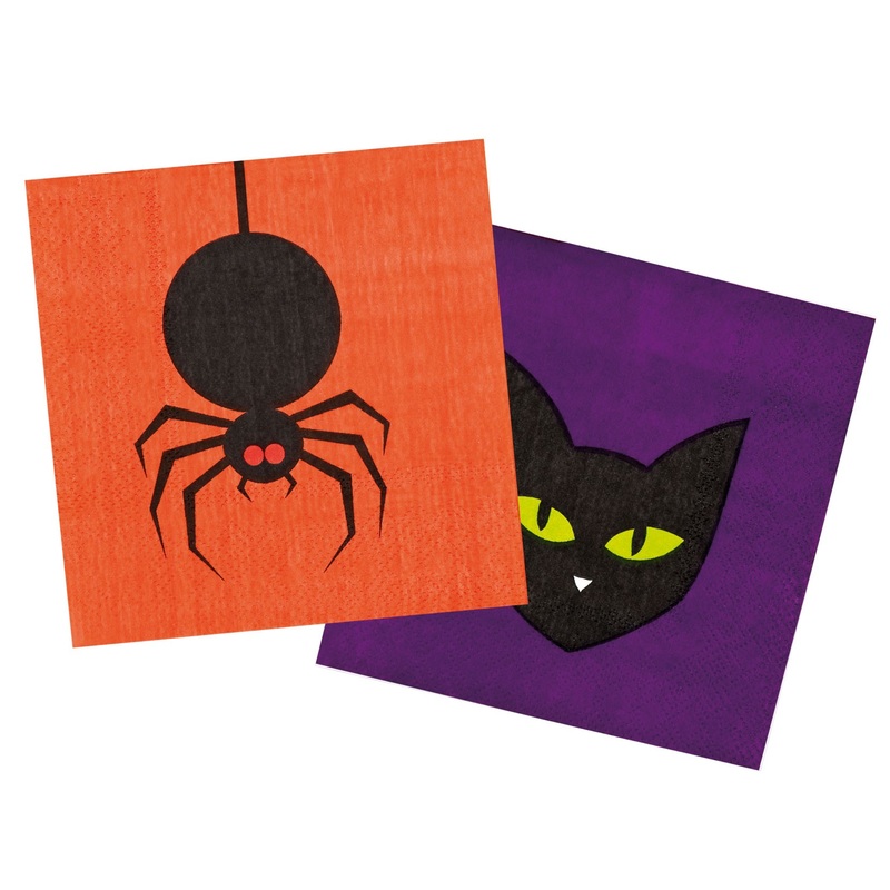 12 Halloween monster parade napkins
