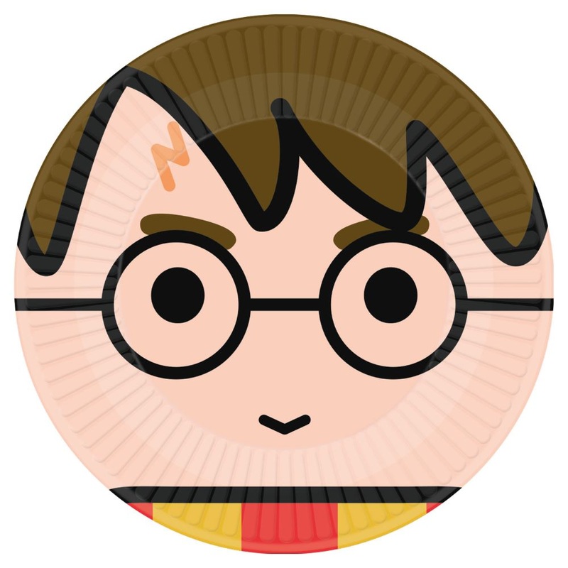 8 plates Harry Potter cartoon 23cm