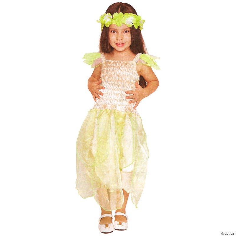 Green and Gold Fairy Girl Child Halloween Costume – Medium