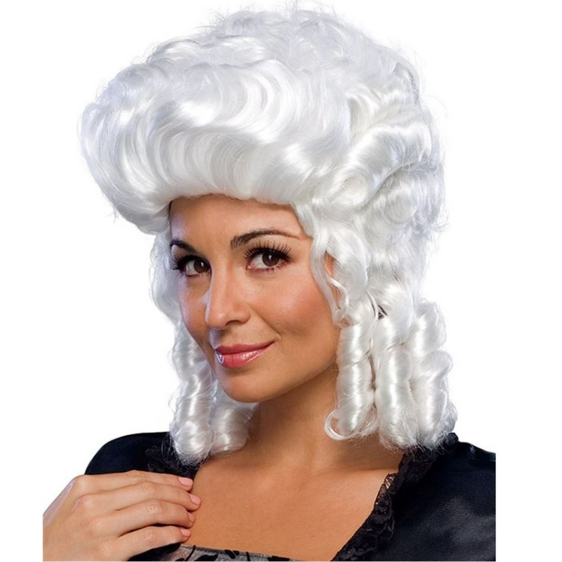 Women’s Colonial Wig – White