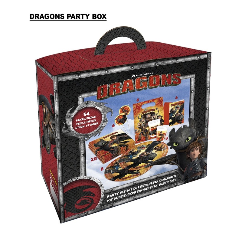 54-piece Dragons party set