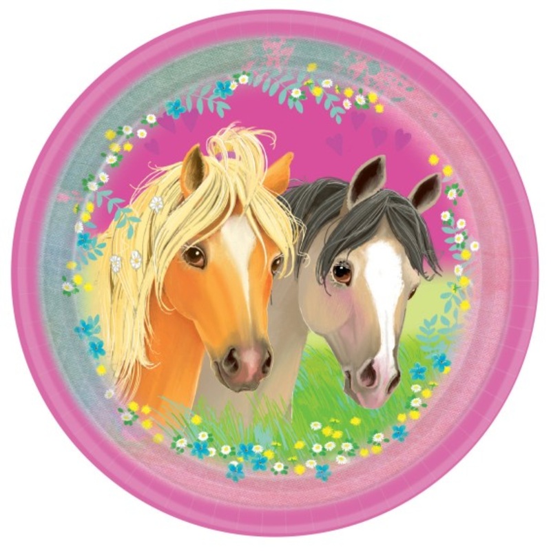 8 Pretty Pony paper plates 23cm