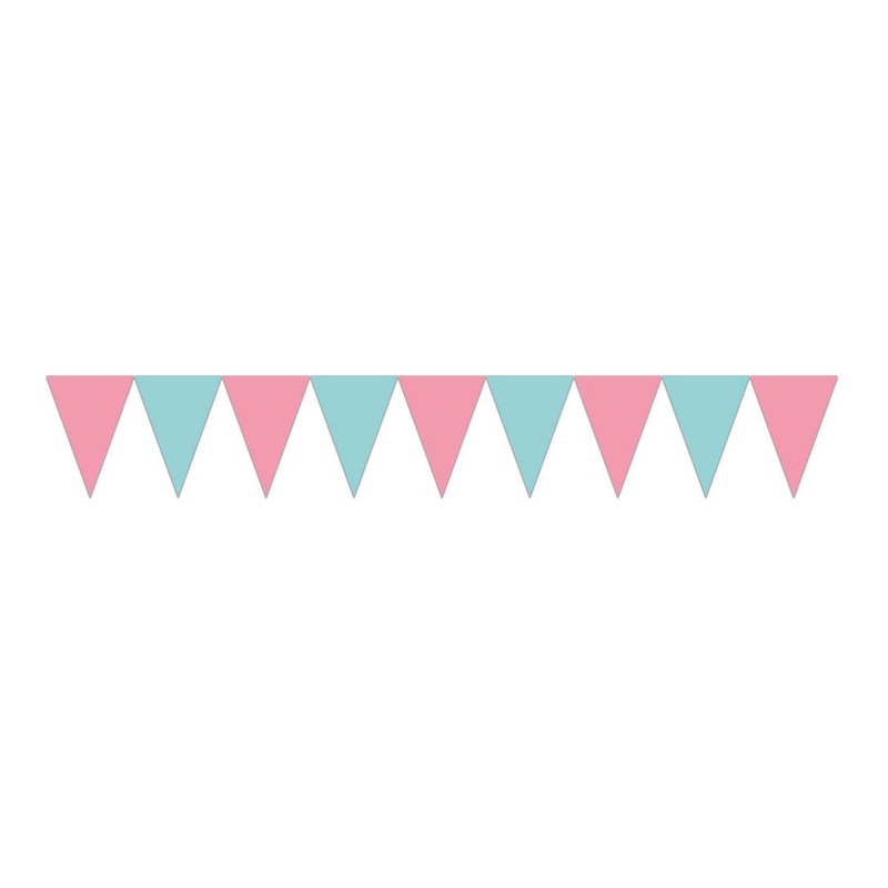 Party pennant chain Pastel waves