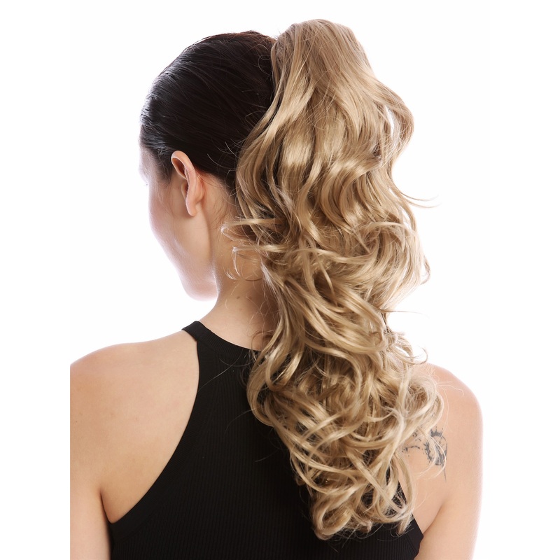 Ponytail Hairpiece very long voluminous curled curls honey blonde 25