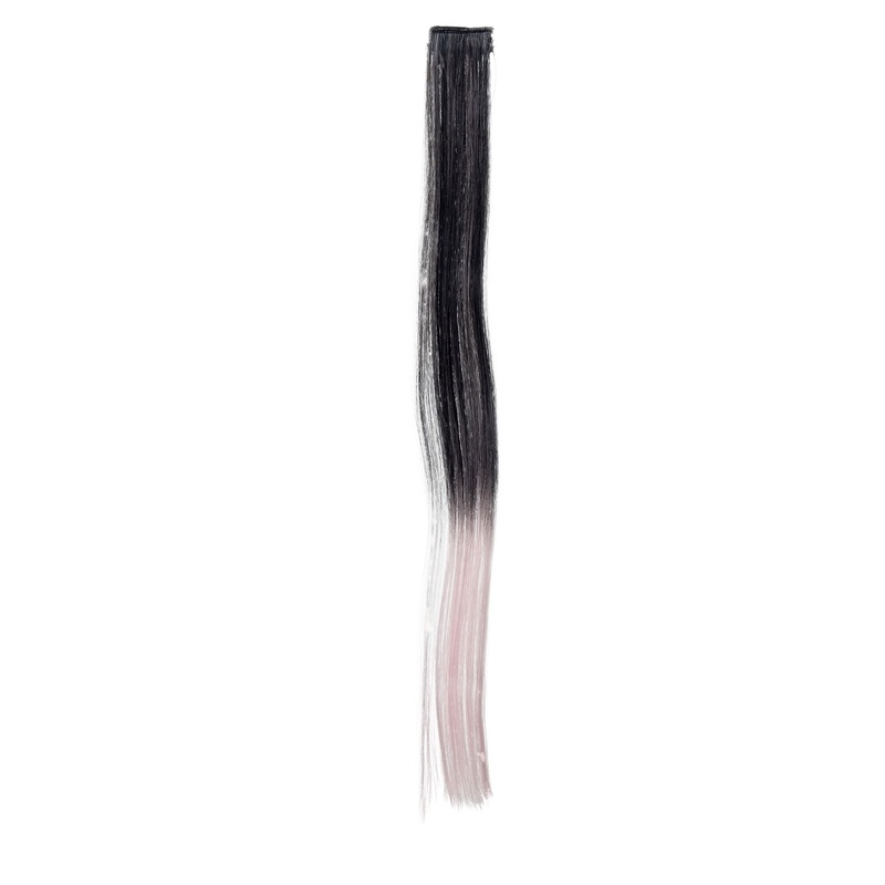 1 Clip-In Extension Strand Straight 45 cm Ombre Black Pink YZF-P1S18P-1BT2333
