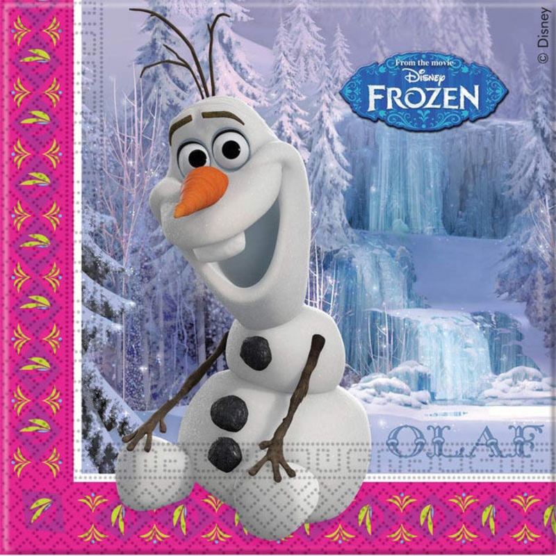 20 Frozen Winter Tale Napkins 33cm