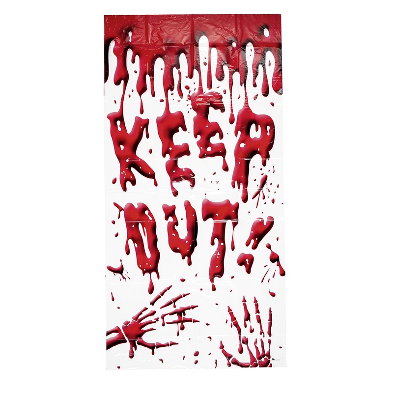 Bloody Halloween Keep Out horror banner 160x84cm