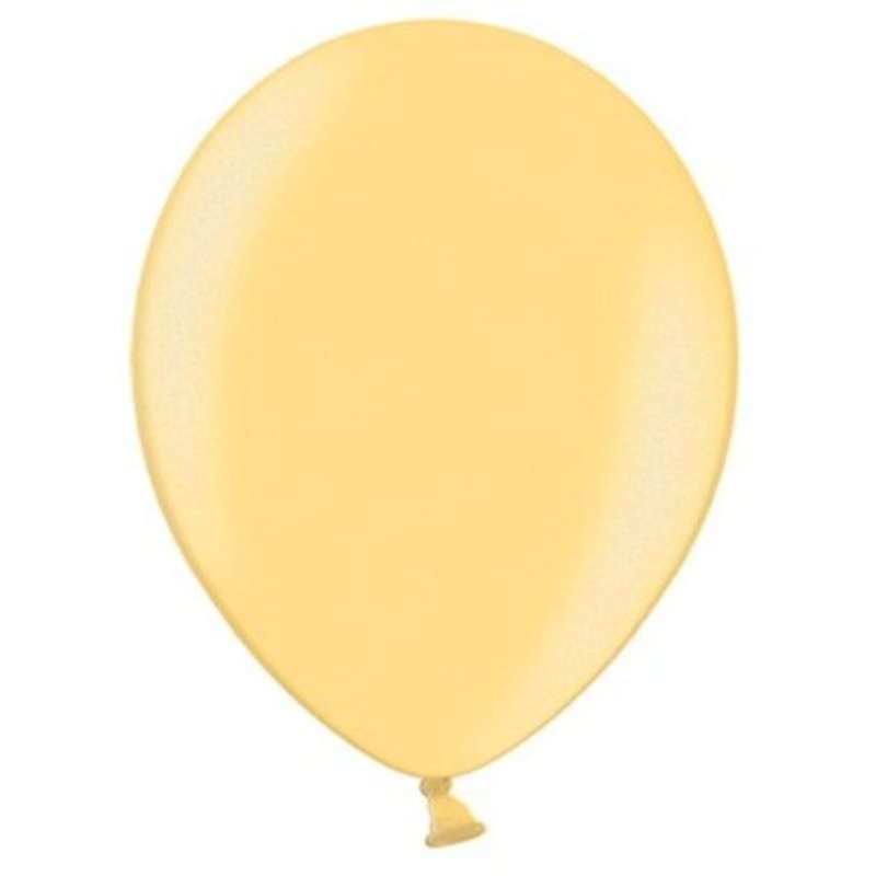100 Celebration metallic balloons apricot 23cm