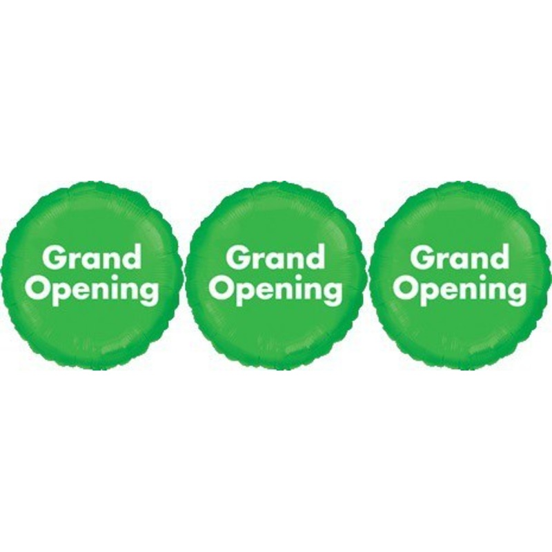 18 Grand Opening Foil Balloons – 3 Pack