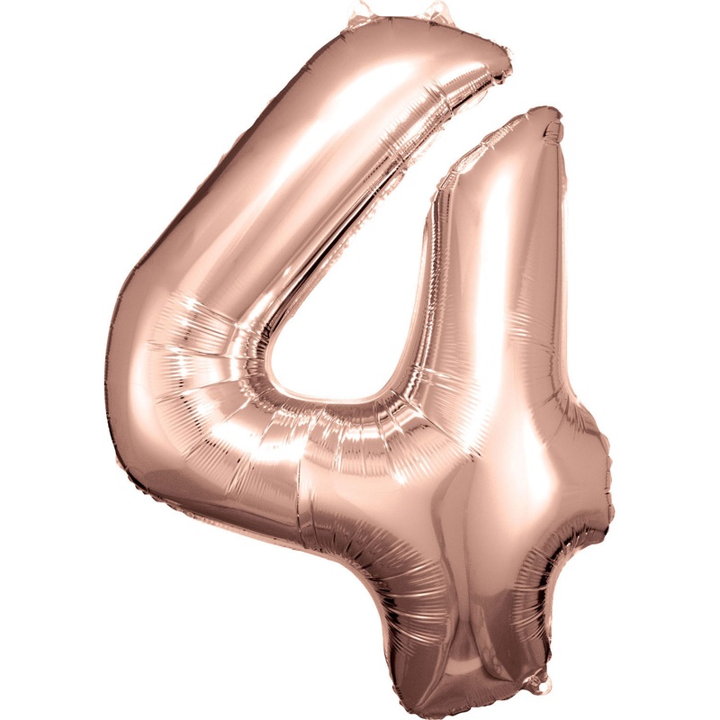33 Rose Gold Numbered Foil Balloon #4