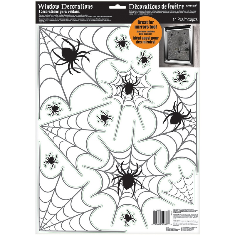 Spiderweb Window Sticker Set