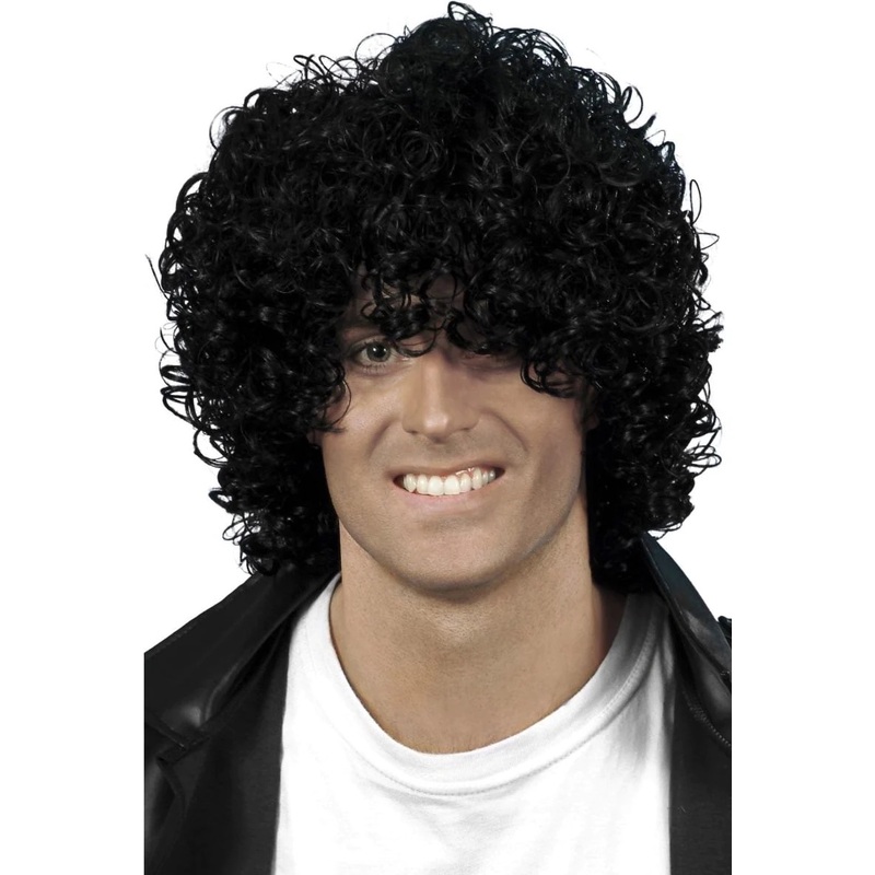 Wet Look Curly Wig – Mens