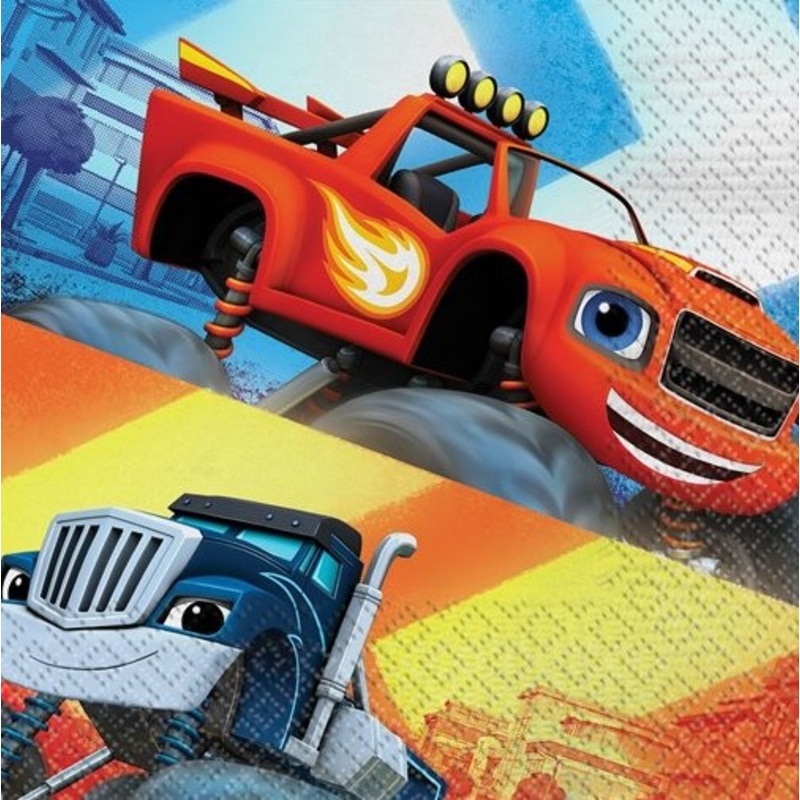 16 Blaze Racers License napkins 33cm