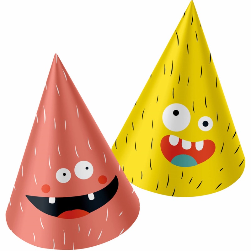 6 monster festival party hats