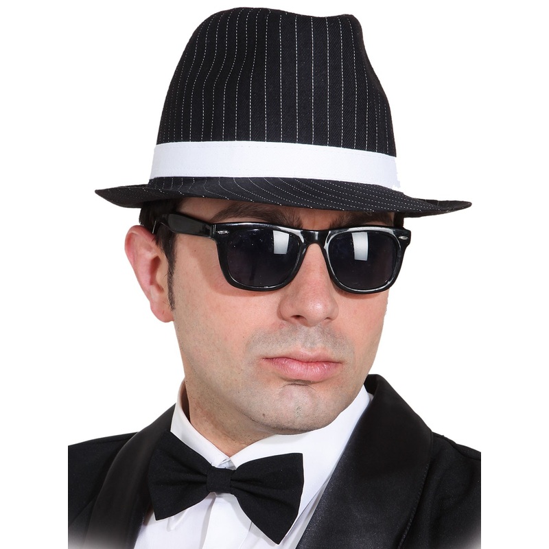 Gangster hat in black and white