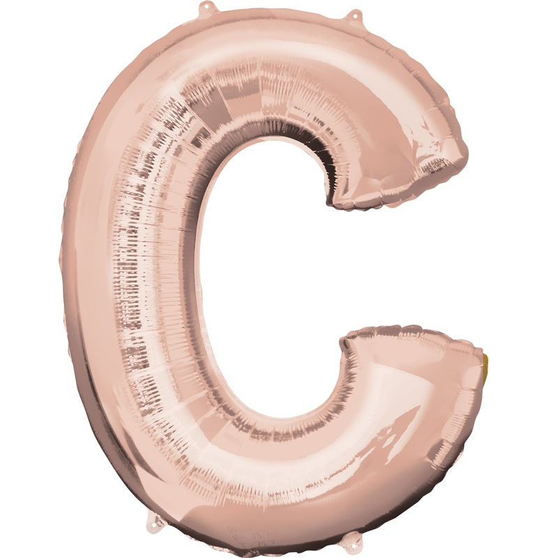 16” Letter ‘C’ Rose Gold Air Fill Balloon