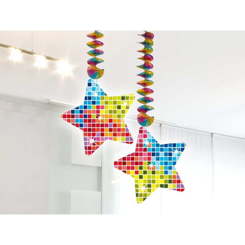 2 spiral decoration hangers Disco Star