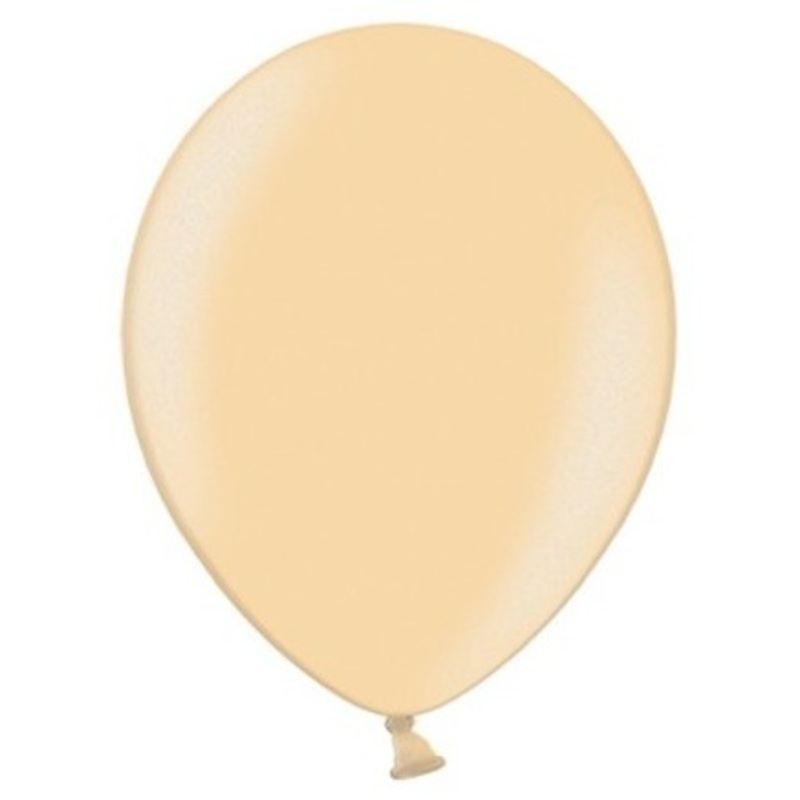 50 Partystar metallic balloons apricot 23cm
