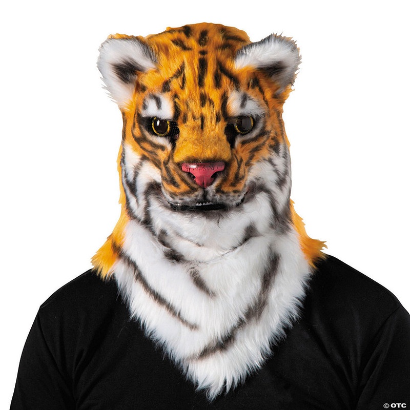Adults Tiger Moving Mouth Overhead Mask – One Size