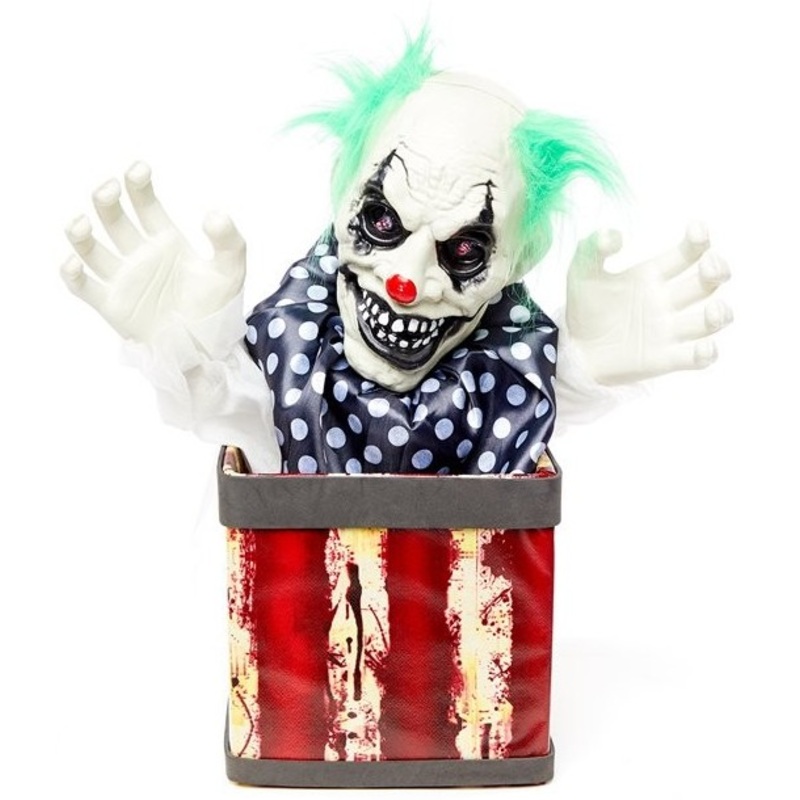 Animated horror clown box devil