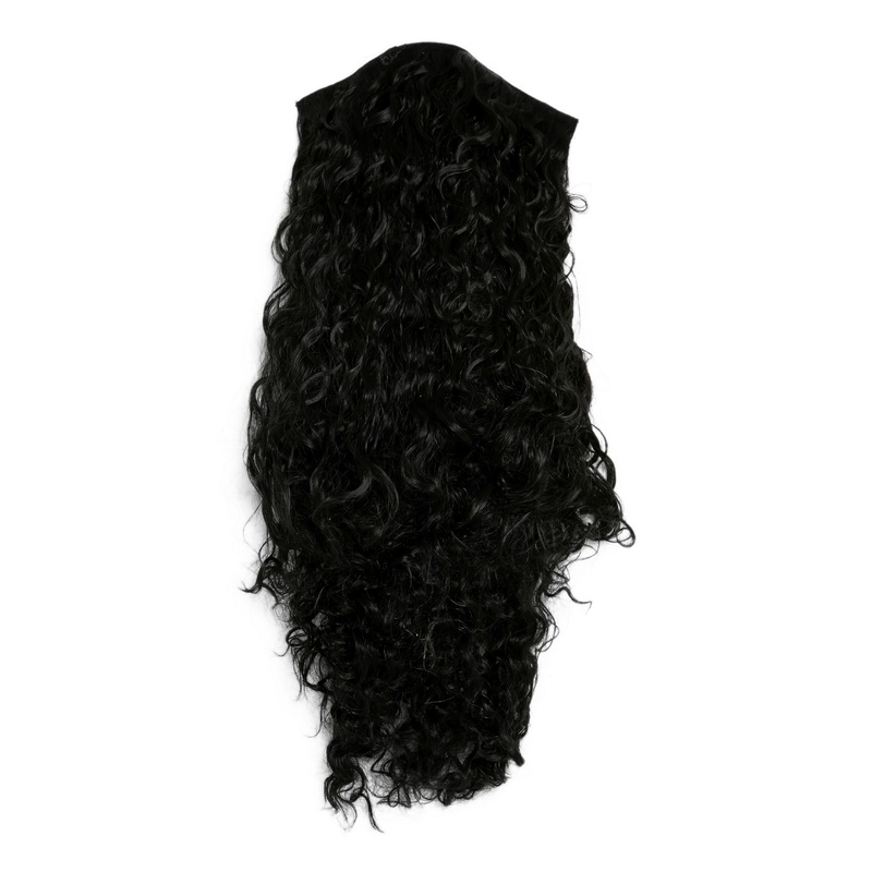 Hairpiece Half wig wide Clip-in extension curls curled voluminous black L901