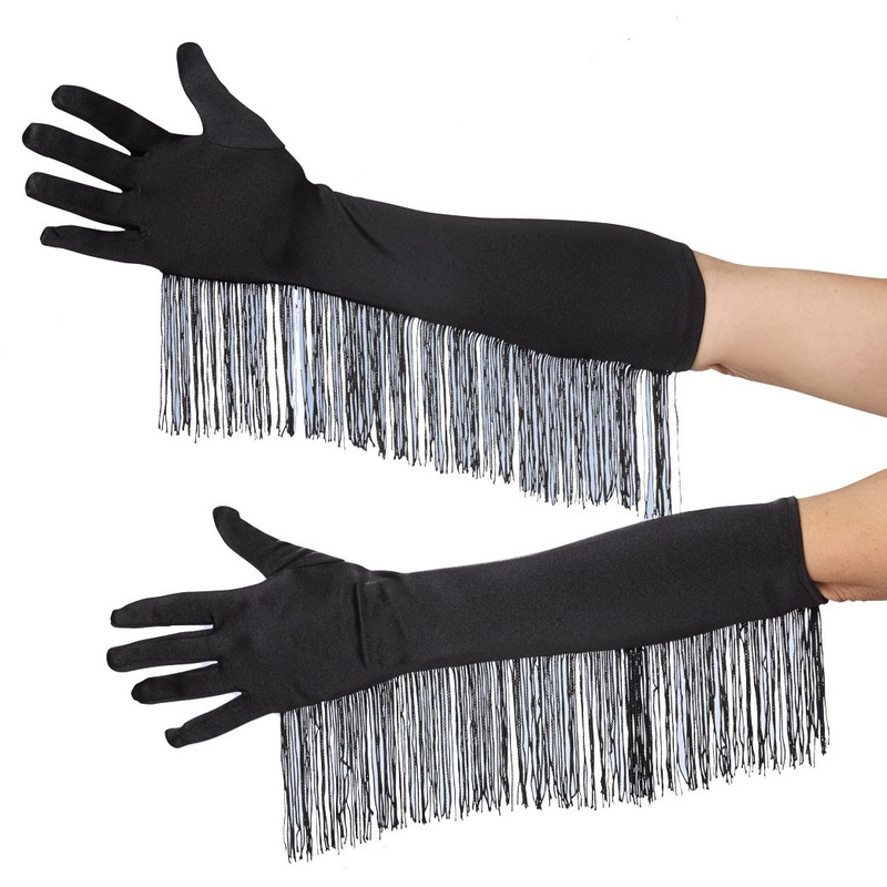 Long 20s gloves with fringes