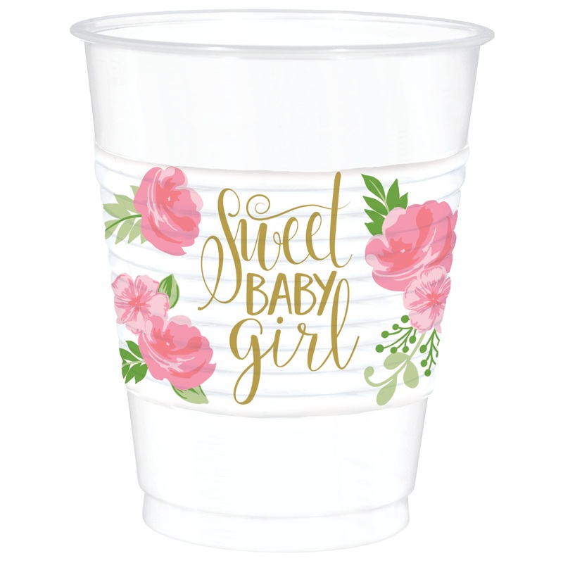 25 Sweet Baby Girl cups 473ml