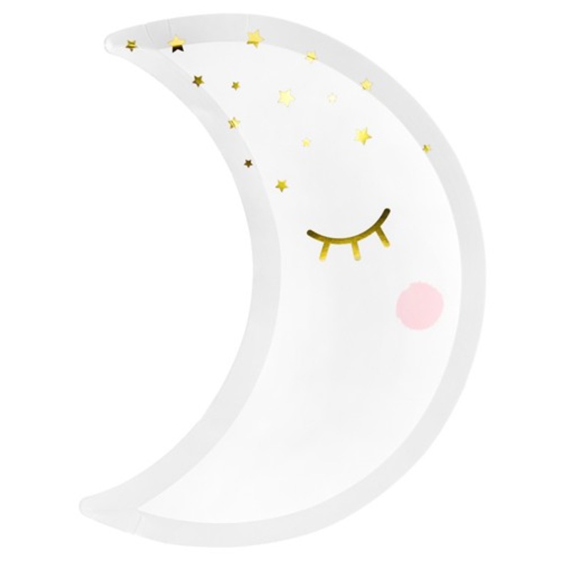 6 Heaven Sent Moon paper plates 24cm