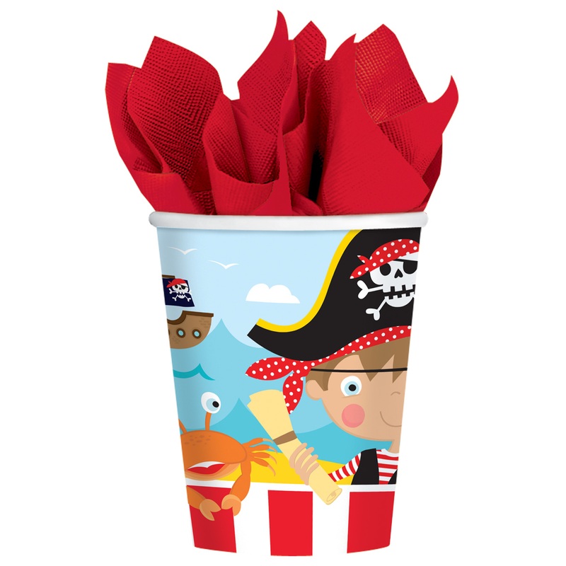 8 Little pirate Tommy on a treasure hunt Paper cup 266ml