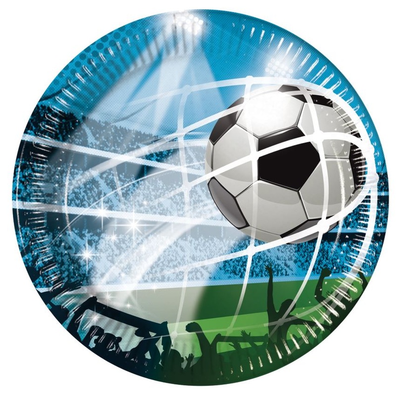 8 soccer champions paper plates 23cm