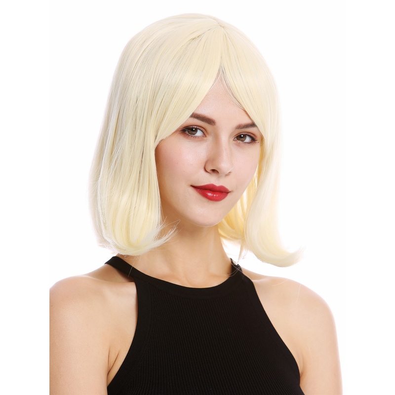 Lady Wig Bob Longbob shoulder-length curved tips mixed bright blond YZF-4357