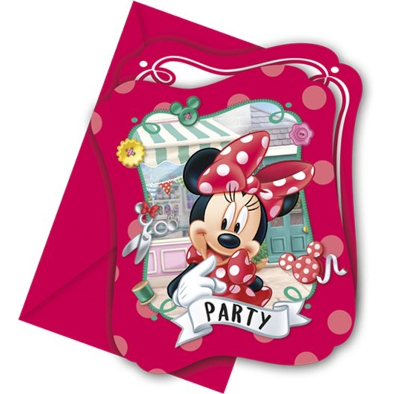 8 Minnie Sweet invitation cards