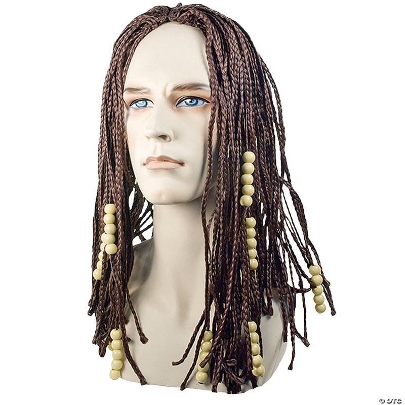Adults Brown Dreadlock Wig with Beads