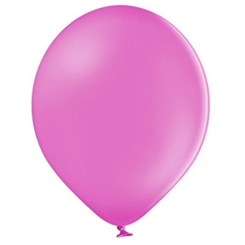 100 party star balloons fuchsia 12cm