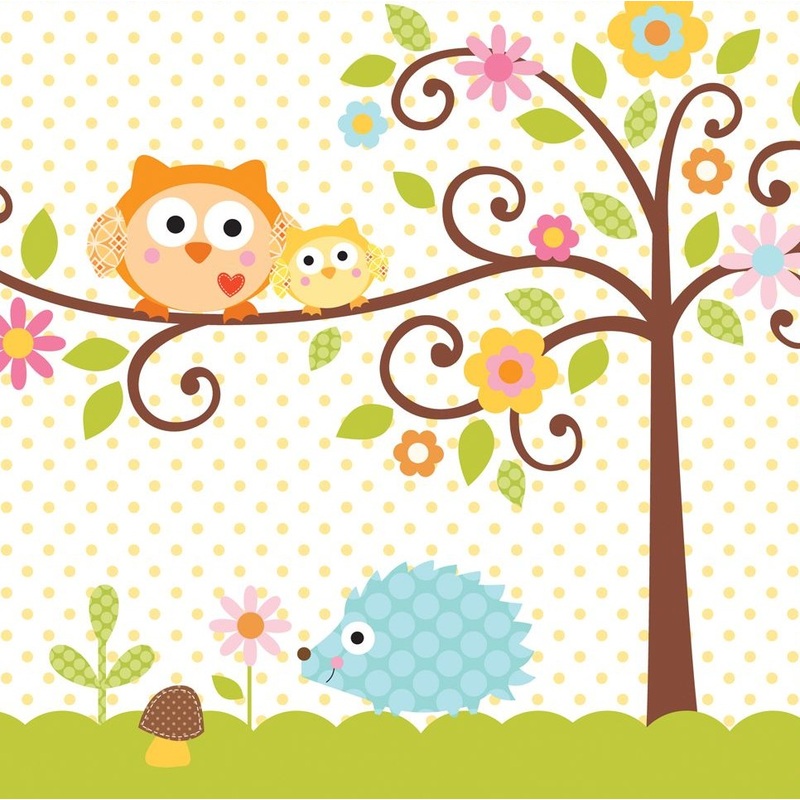 16 Woodland baby shower napkins 33cm