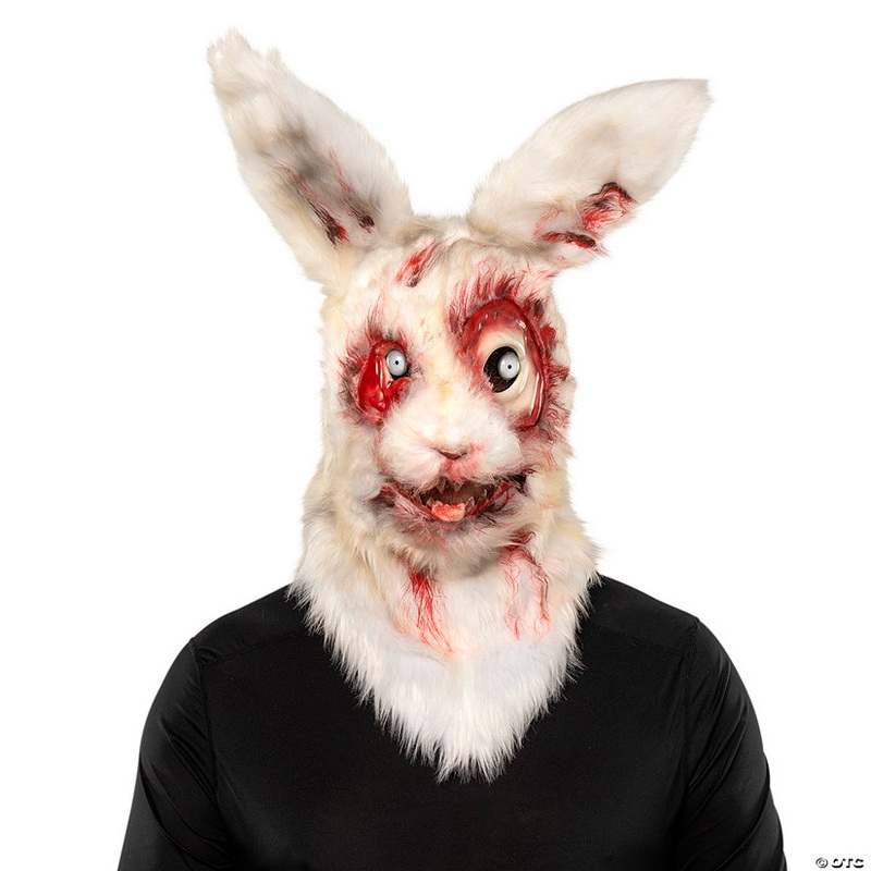 Adults Bloody Rabbit Full Head Covering Halloween Mask  One Size