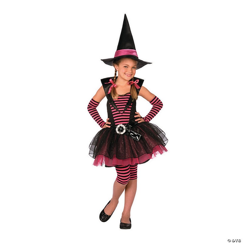 Girls Stripey Witch Costume|G12TO14|G4TO6