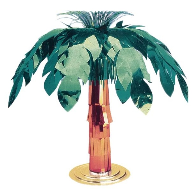Metallic palm table fountain 46cm