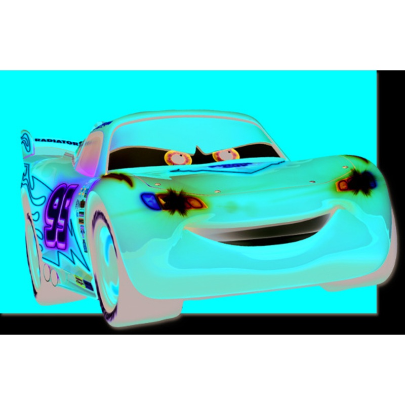 6 Cars Neon City invitation cards