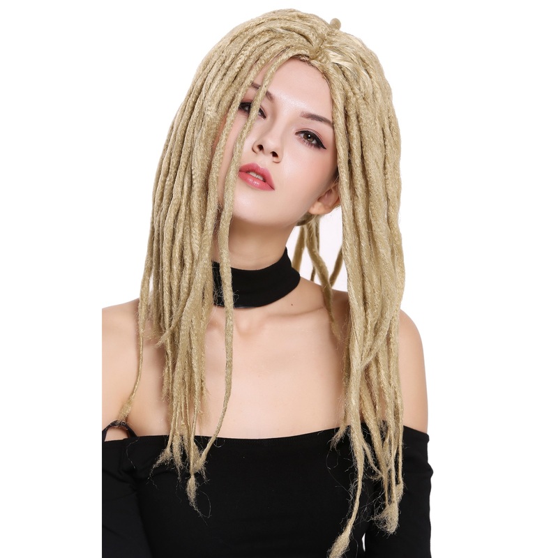Man Lady Unisex Party Wig Dreadlocks Rasta Rastafari Blond Halloween 90674
