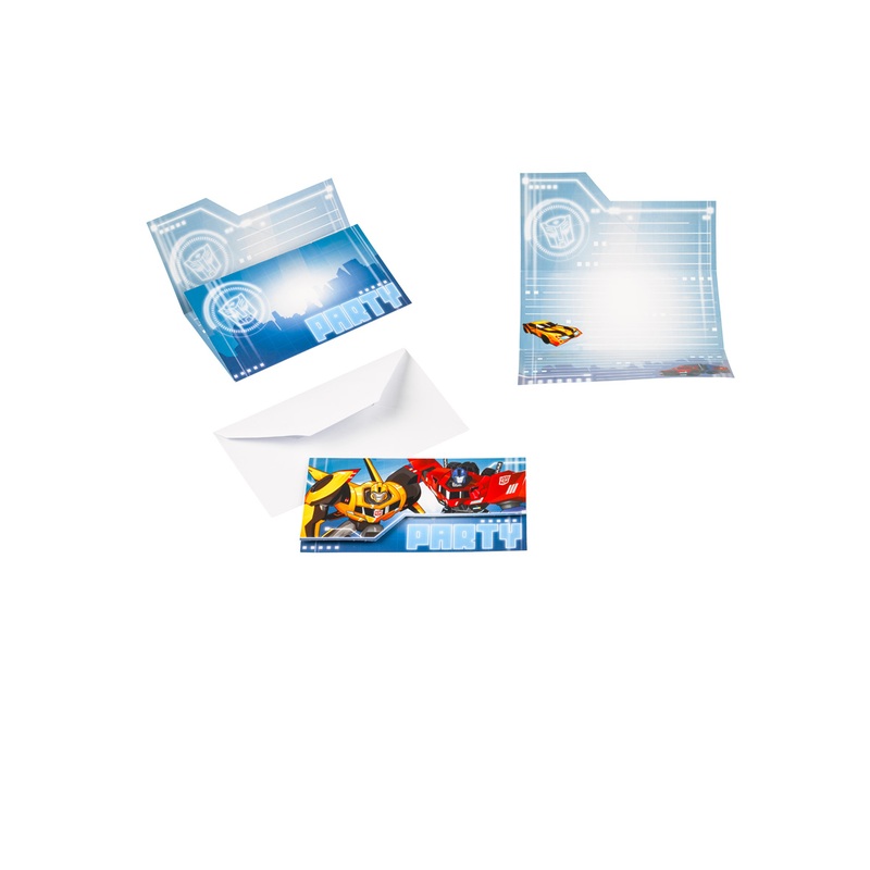 Transformers invitation card Bumblebee & Optimus Prime