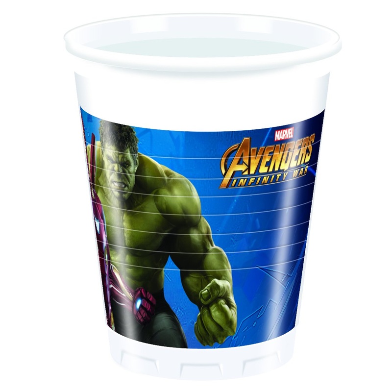 8 Avengers War cups 200ml