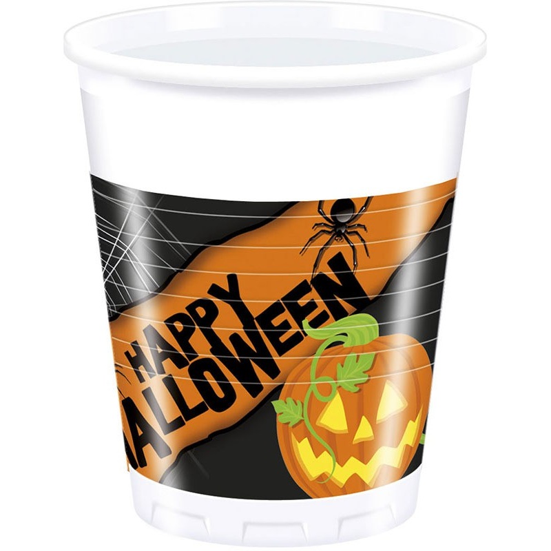 8 Happy Halloween cups 200ml